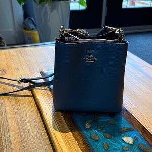 Coach Navy Leather Crossbody Bag